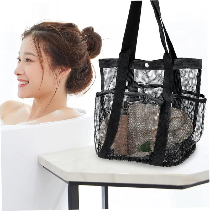Large Capacity Mesh Beach Bag Multi Pocket Travel Toiletry Storage Lightweight Durable - Image 2